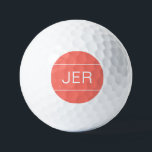Golfer Sports Equipment Monogrammed Initials Coral Golf Balls<br><div class="desc">Custom monogrammed golf balls will prove that you got that hole in one. Choose between an impressive selection of Wilson Ultra 500 Distance, Callaway Golf Warbird or Bridgestone e6 Golf Balls. Shop our integrated collection of coordinating colours and golf accessories. Custom personal monogrammed initials are added to a popular coral...</div>