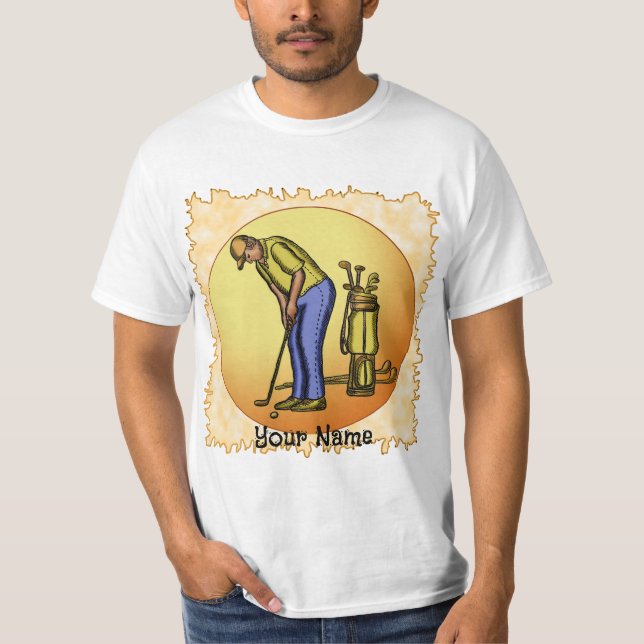Golfer Sun Man T-Shirt (Front)