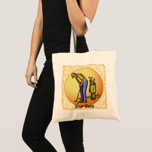 Golfer Sun Man Tote Bag