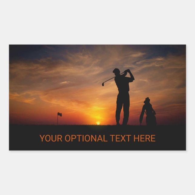 Golfer Sunset custom stickers (Front)