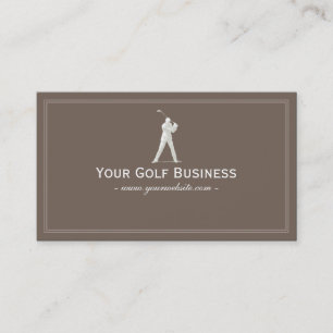 Golfer Swing Golf Simple Plain Business Card