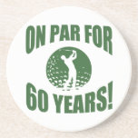 Golfer's 60th Birthday Coaster<br><div class="desc">A unique birthday gift idea for dads,  brothers,  uncles,  or anyone who loves to play golf.</div>