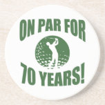 Golfer's 70th Birthday Coaster<br><div class="desc">A unique birthday gift idea for dads,  brothers,  uncles,  or anyone who loves to play golf.</div>