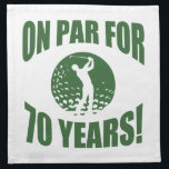 Golfer's 70th Birthday Napkin<br><div class="desc">A unique birthday gift idea for dads,  brothers,  uncles,  or anyone who loves to play golf.</div>