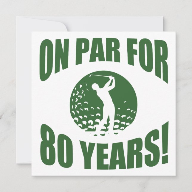 Golfer's 80th Birthday Card (Front)