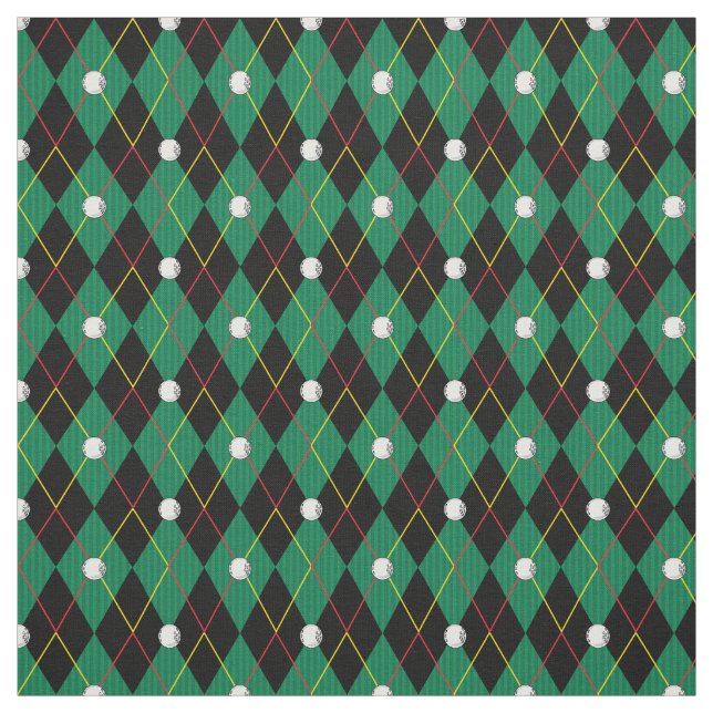 Golfers Argyle Print Fabric (Swatch)