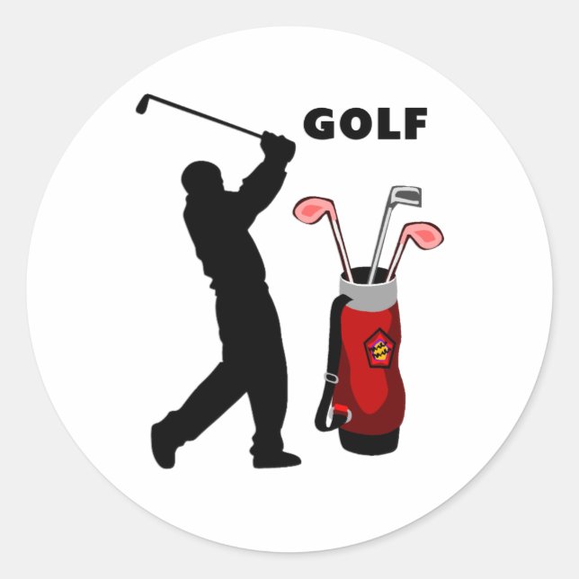 Golfers Classic Round Sticker (Front)