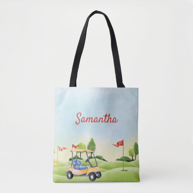 Golfer's Custom Tote Bag (Front)