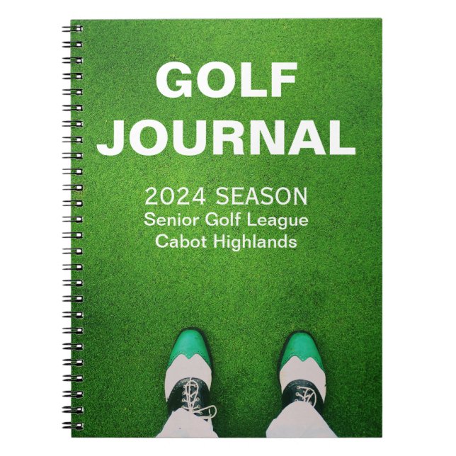 Golfer's Customized Personal Golf Journal (Front)