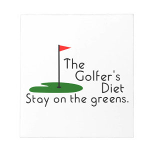 Golfers Diet Notepad