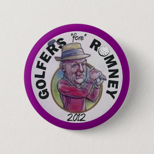 Golfers for Romney 2012 2 Inch Round Button