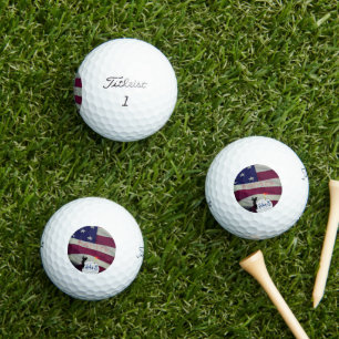 Golfer's Gift Customizable Flag Patriotic Golf Balls