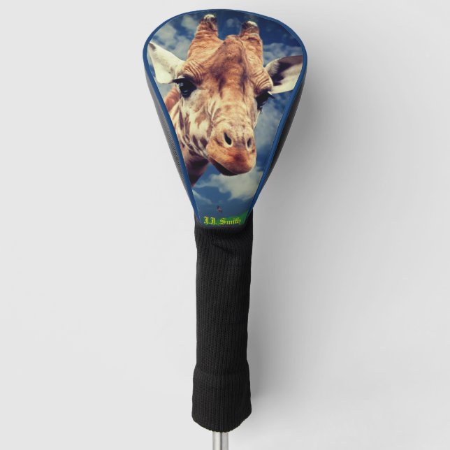 Golfer's Gift Giraffe Driver Golf Head Cover (Front)