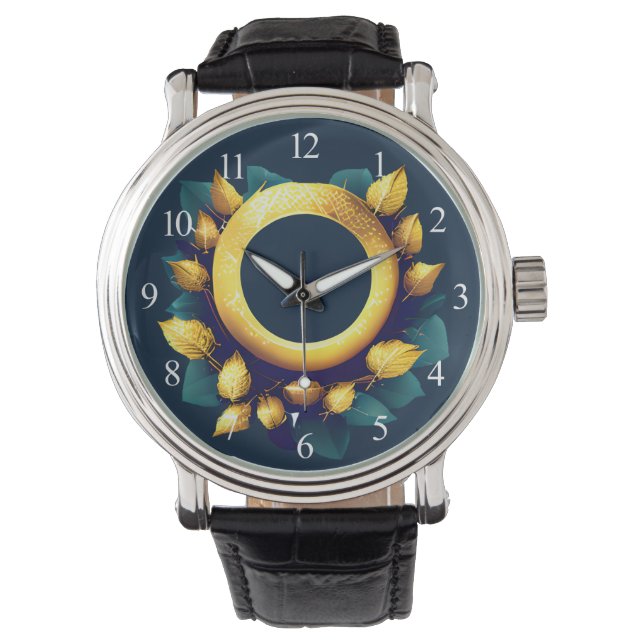 Golfers Green and Gold Wreath Watch (Front)
