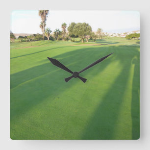 Golfer's Green - Square Wall Clock HAMbWG