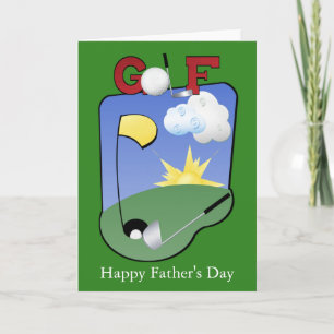 Golfers Happy Fathers Day or Personalize Card