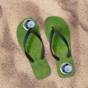 Golfers Hole in One On the Green Sporty Flip Flops