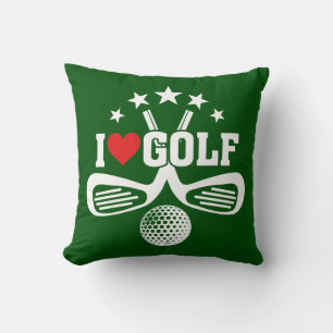 Golfers - I love golf, golf Throw Pillow