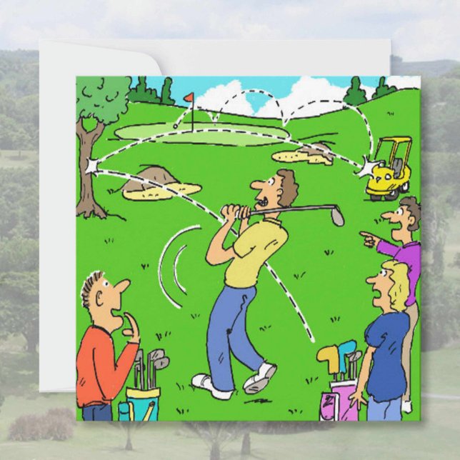 Golfer's Lucky Golf Shot Cartoon (Creator Uploaded)