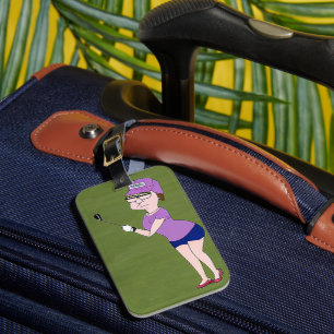 Golfer's Luggage Tag
