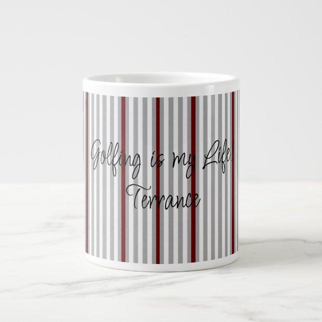 Golfers Mug, Golfing is my Life! Large Coffee Mug (Front)