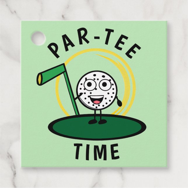Golfers Par-Tee Time Favour Tags (Front)
