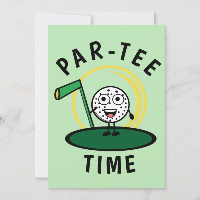 Golfers Par-Tee Time Invitation (Front)