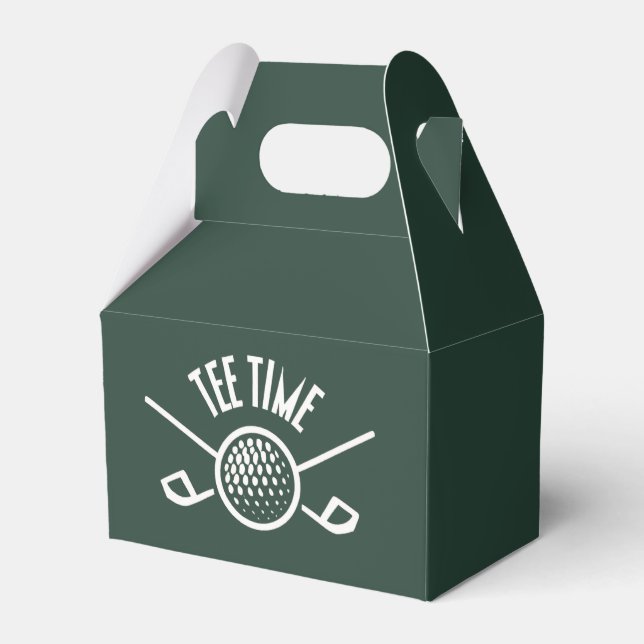 Golfers Tee Time Favor Box (Front Side)