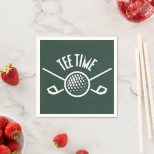 Golfers Tee Time Napkin