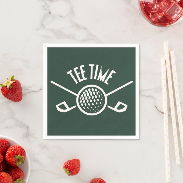 Golfers Tee Time Napkin (Insitu)