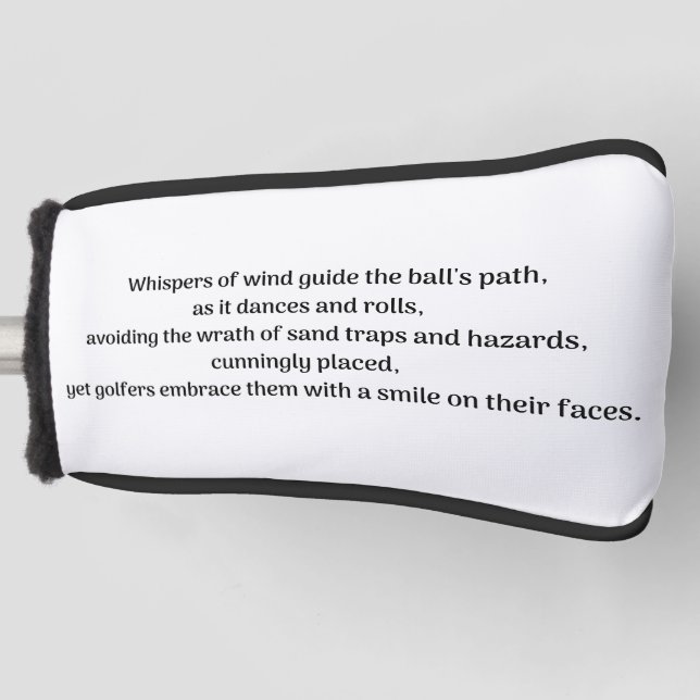 Golfer's thrill golf head cover (Front)