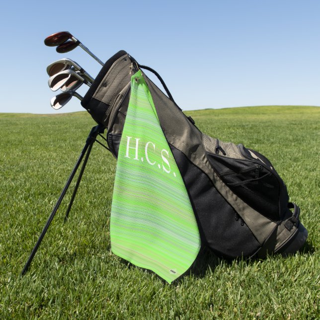 Golfer's Towel Lime with Stripes HAMbyWG (Green)