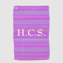 Golfer's Towel Violet with Stripes HAMbyWG