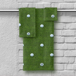 Golfeur moderne papa Monogram Golf Ball Green