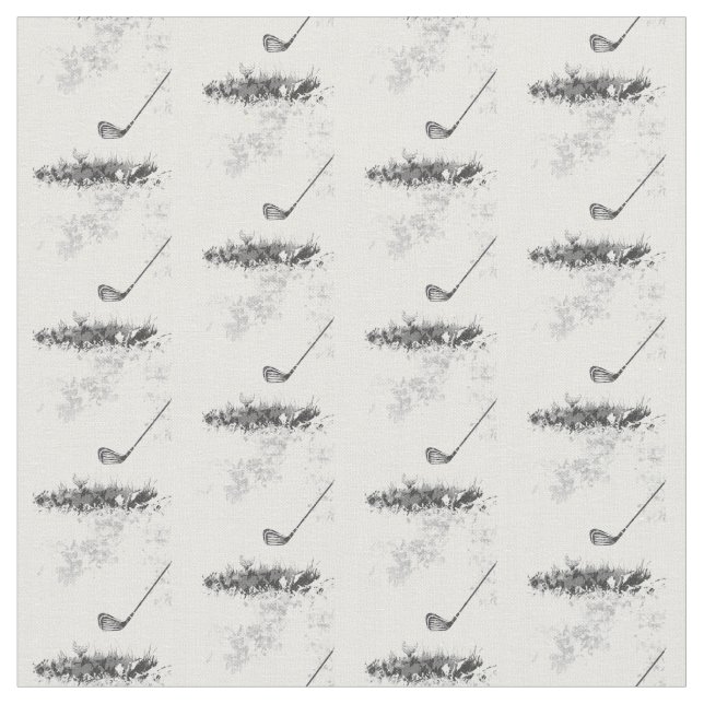 Golfing art for the avid Golfer Fabric (Close Up)