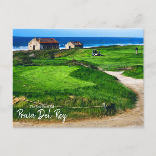 Golfing at Praia Del Rey Portugal Postcard