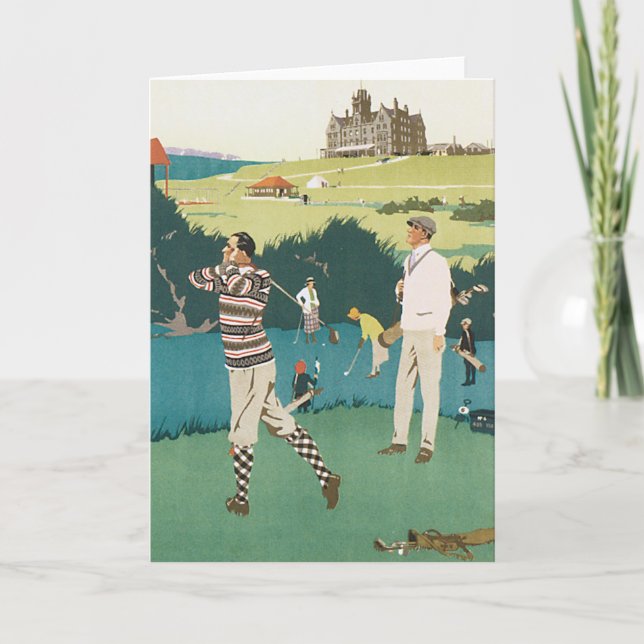 Golfing at the Club Card (Front)