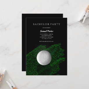 Golfing Bachelor Party Green - Golf Ball - Golfers Invitation