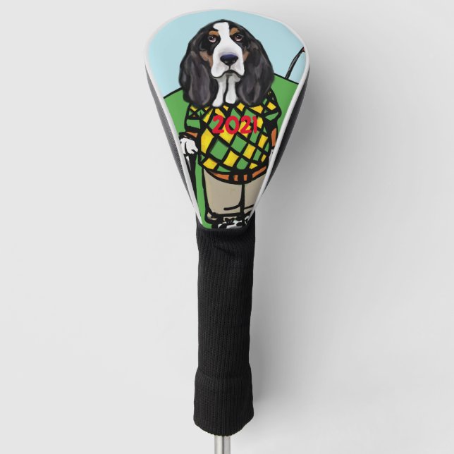 GOLFING BASSET 2021 GOLF HEAD COVER (Front)