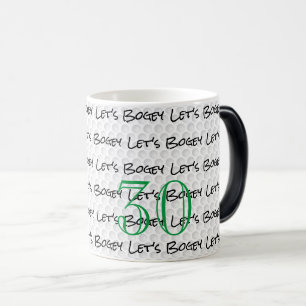 Golfing Birthday AGE LET'S BOGEY Golf Ball Fun Magic Mug