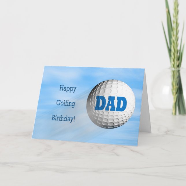 Golfing birthday card for dad (Front)