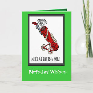 Golfing Birthday cards, My golf bag Card