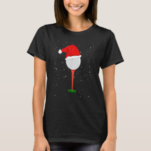 Golfing Christmas Holiday Golf Ball Merry X mas T-Shirt