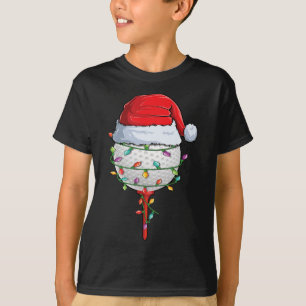 Golfing Christmas Pajama Fun Holiday Golf Ball San T-Shirt