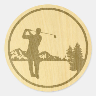 Golfing Classic Round Sticker