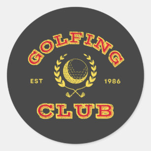 Golfing Club Golf Club Gifts Classic Round Sticker