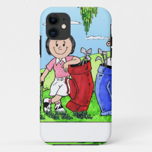 Golfing Couple - Personalized Cartoon iPhone 11 Case
