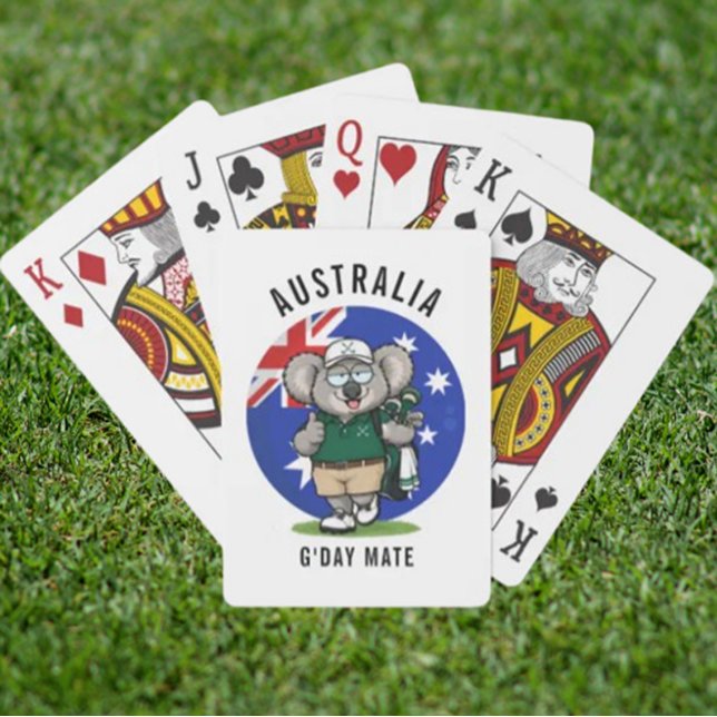 Golfing Dad Aussie Koala Playing Cards (Koala Poker Cards turn any game night into hilarious, uniquely Australian experience that your mates)