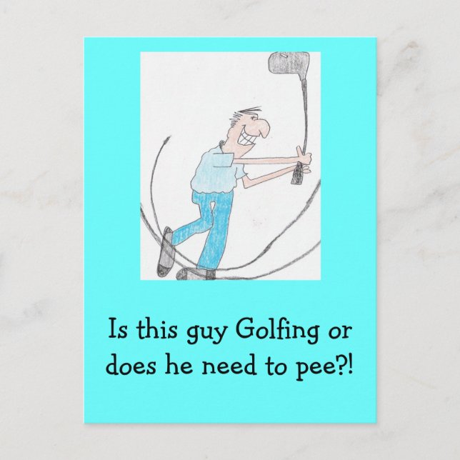 Golfing dilema Postcard (Front)