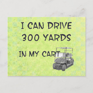 Golfing Drive Postcard